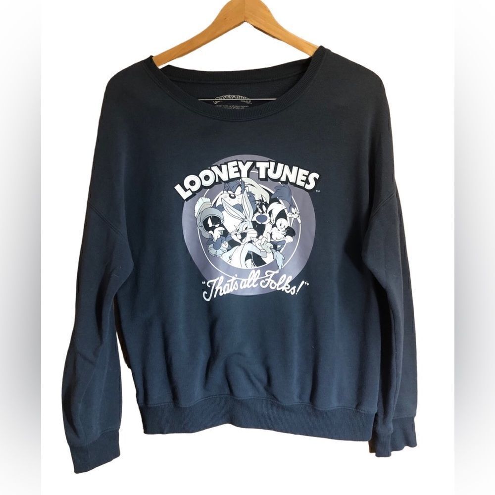 Looney Tunes Navy Pullover Size Medium. That’s All Folks!